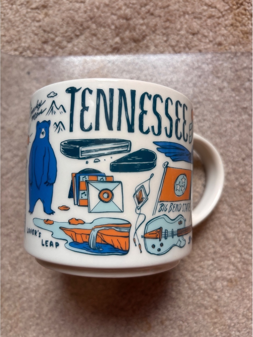 2019 tennessee been there series Starbucks 14 ounce coffee mug blue and white